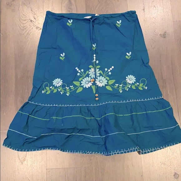 Bohemian drawstring midi skirt - Picture 1 of 2